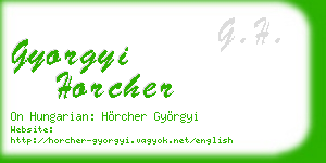 gyorgyi horcher business card