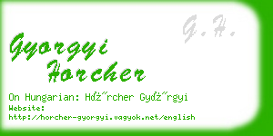 gyorgyi horcher business card